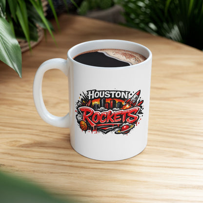 HOUSTON ROCKETS - GRAFFITI ART - Ceramic Mug, (11oz, 15oz)