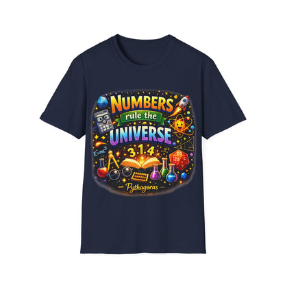NUMBERS RULE THE UNIVERSE - ((BIG PRINT)) - Unisex Soft Style T-Shirt