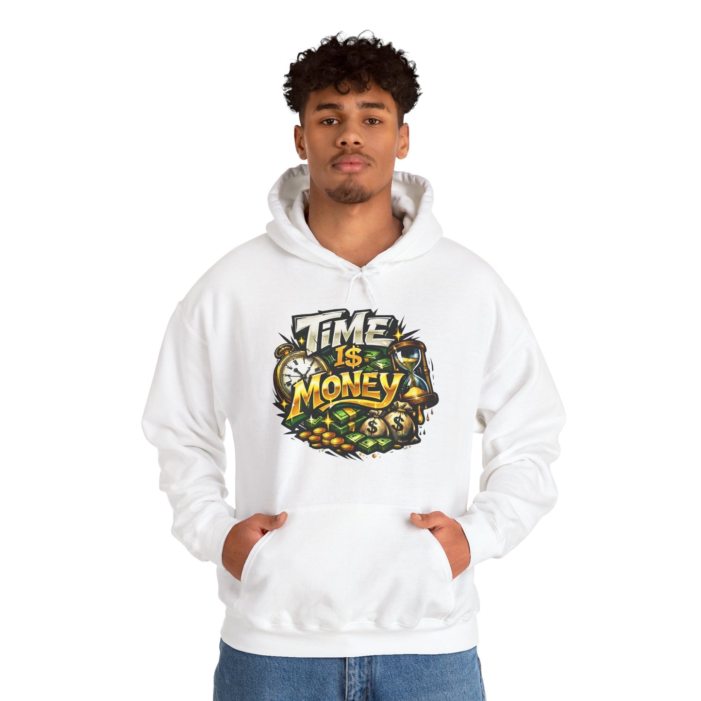 Time Is Money Hoodie | Hustle Mindset Graphic Unisex Pull-Over