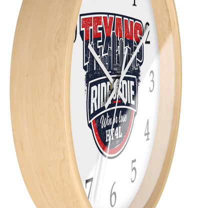 Texans Ride or Die Wall Clock | Houston Texans Fan Home Decor