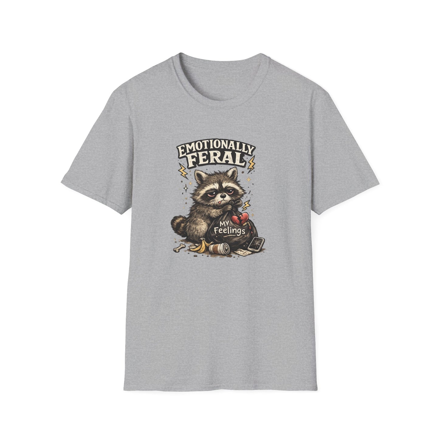 EMOTIONALLY FERAL - Unisex Soft Style T-Shirt