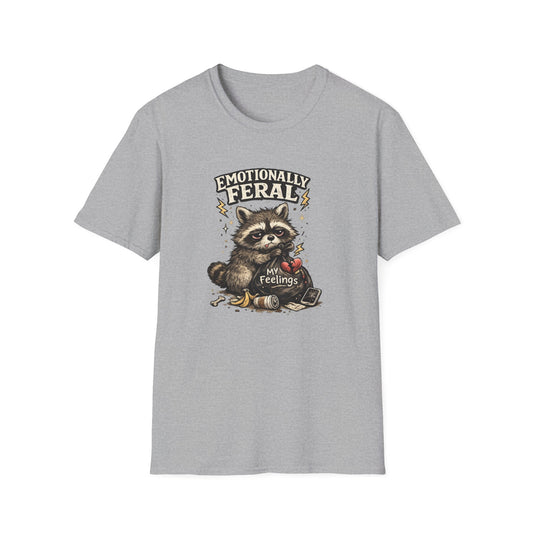 EMOTIONALLY FERAL - Unisex Soft Style T-Shirt