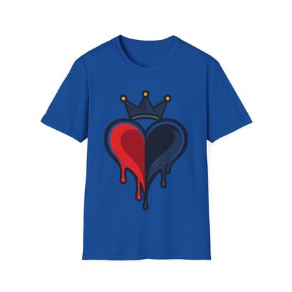DRIPPING SPLIT HEART - ((BIG PRINT)) Unisex Soft Style T-Shirt