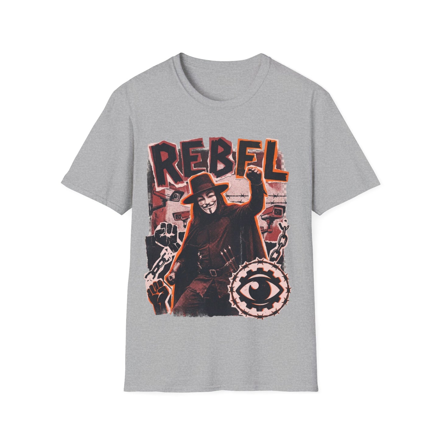 REBEL - ((BIG PRINT)) - Unisex Softstyle T-Shirt