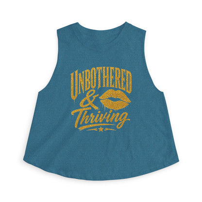 UNBOTHERED & THRIVING - Women's Crop Top
