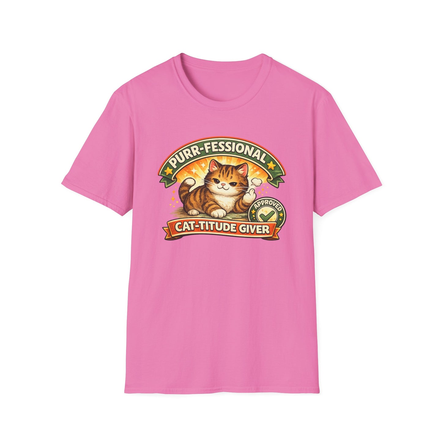 PURR-FESSIONAL CAT-TITUDE GIVER - Unisoft Soft Style T-Shirt