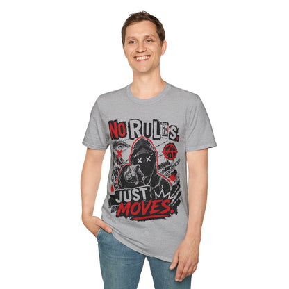 NO RULES-JUST MOVES - ((BIG PRINT)) - Unisex Soft Style T-Shirt