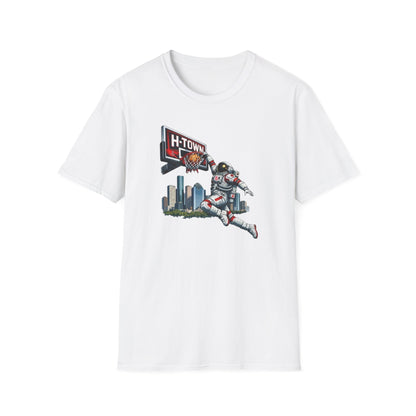 H-TOWN ROCKETS: ASTRONAUT DUNKING - Unisex Soft Style T-shirt