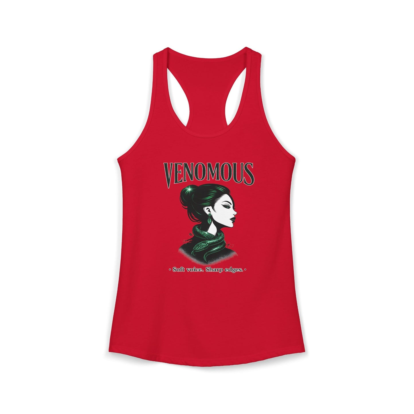 VENOMOUS-SOFT VOICE-SHARP EDGES - Women's Ideal Racerback Tank
