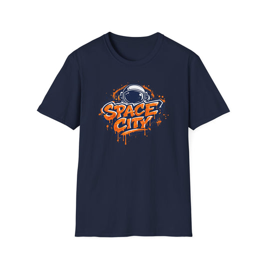 SPACE CITY-GRAFFITI ART - Unisex Soft Style T-shirt