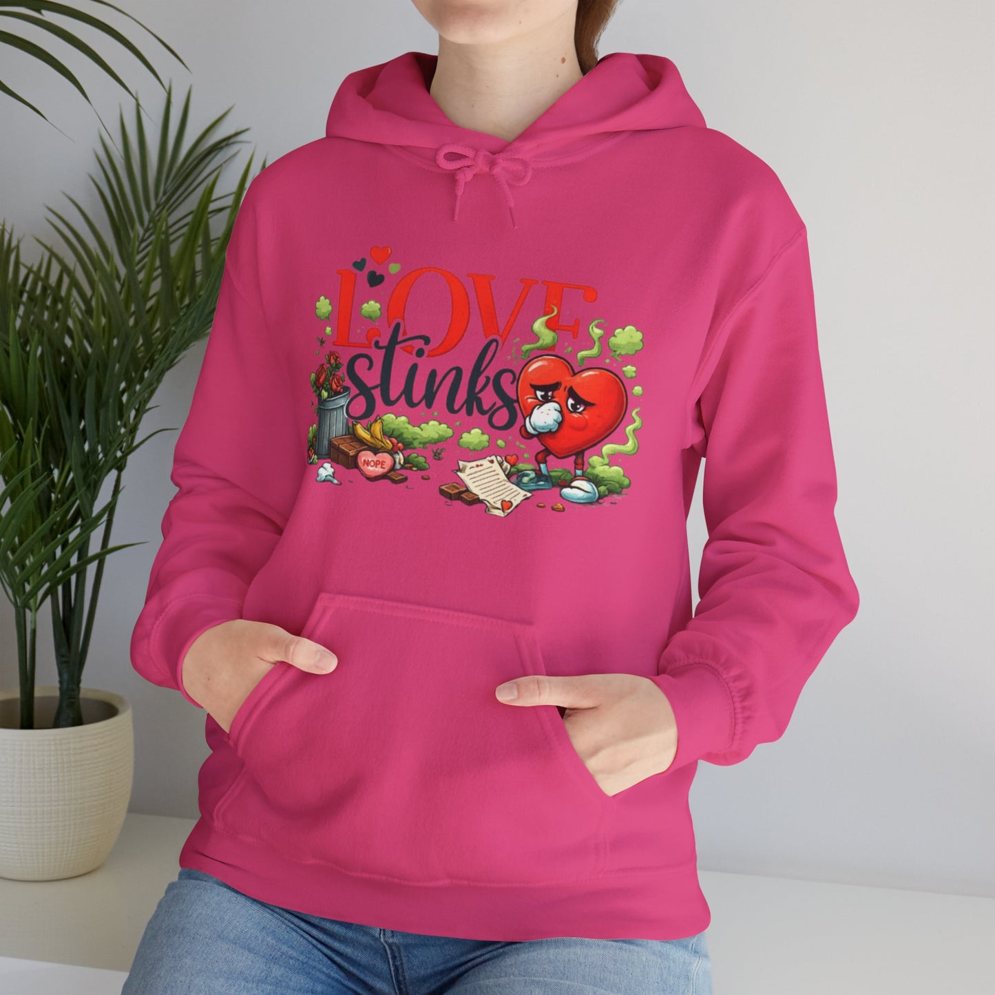 Love Stinks Hoodie | Funny Anti-Valentine Graphic Pull-Over