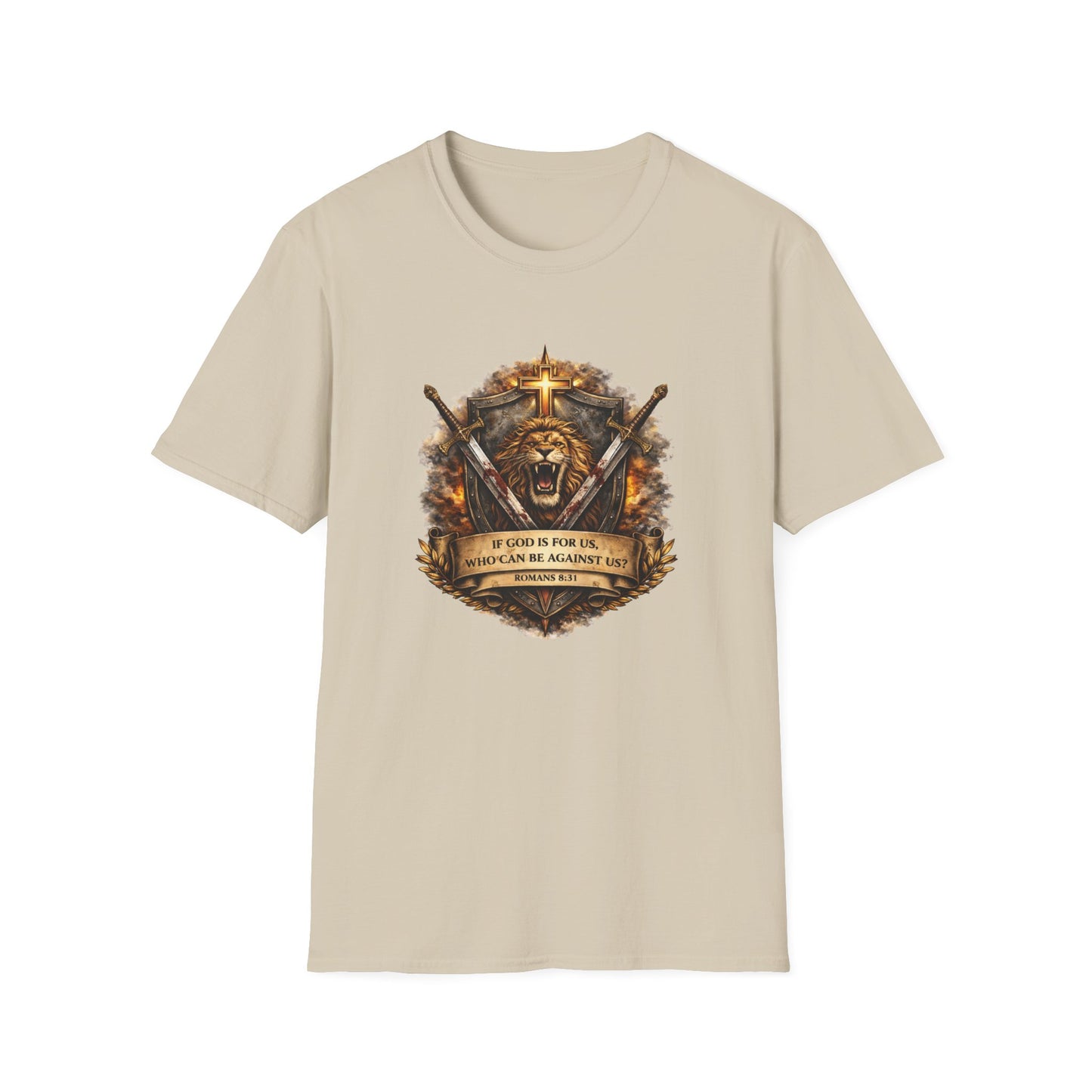 IF GOD IS FOR US-WHO CAN BE AGAINST US - Unisex Soft Style T-Shirt