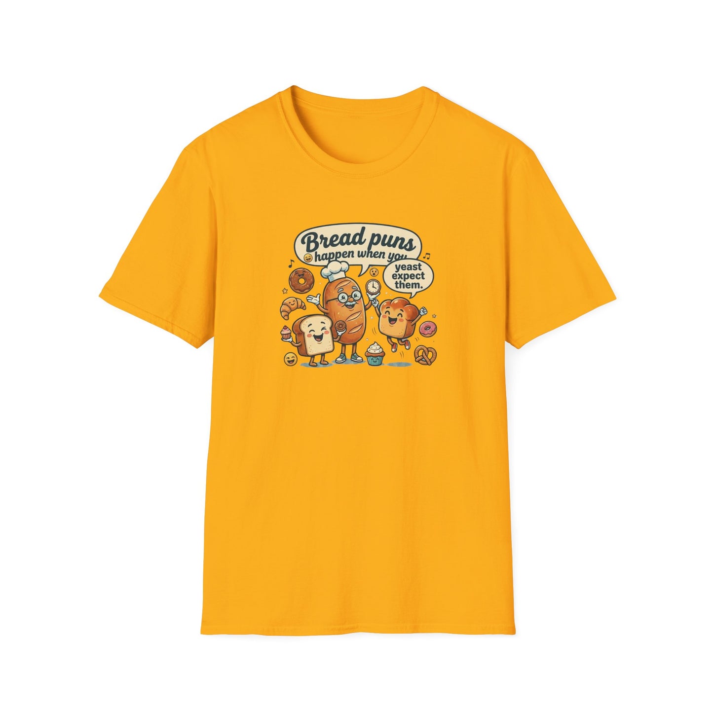 BREAD PUNS HAPPEN - Unisex Softstyle T-Shirt