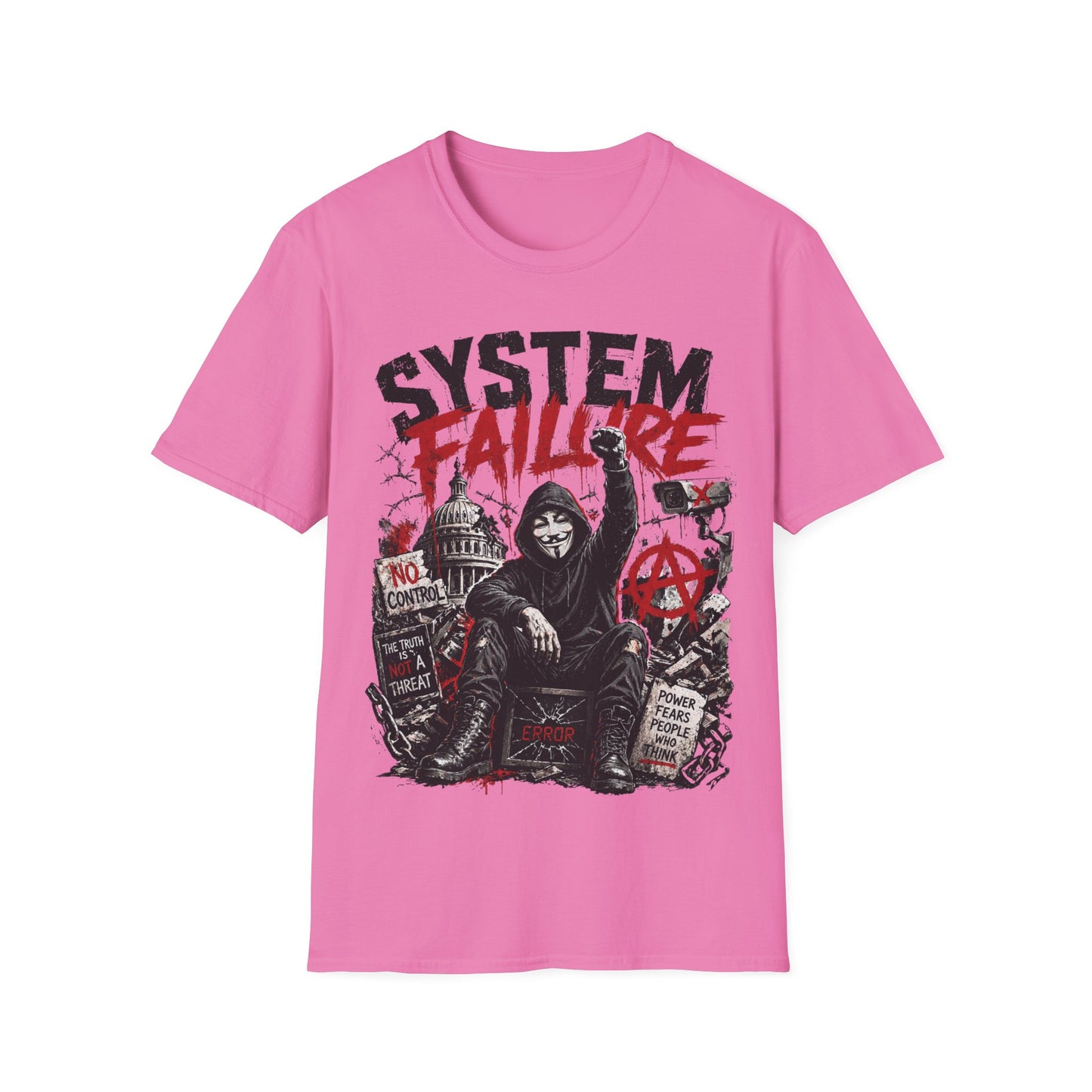 SYSTEM FAILURE - ((BIG PRINT)) - Unisex Soft Style T-Shirt