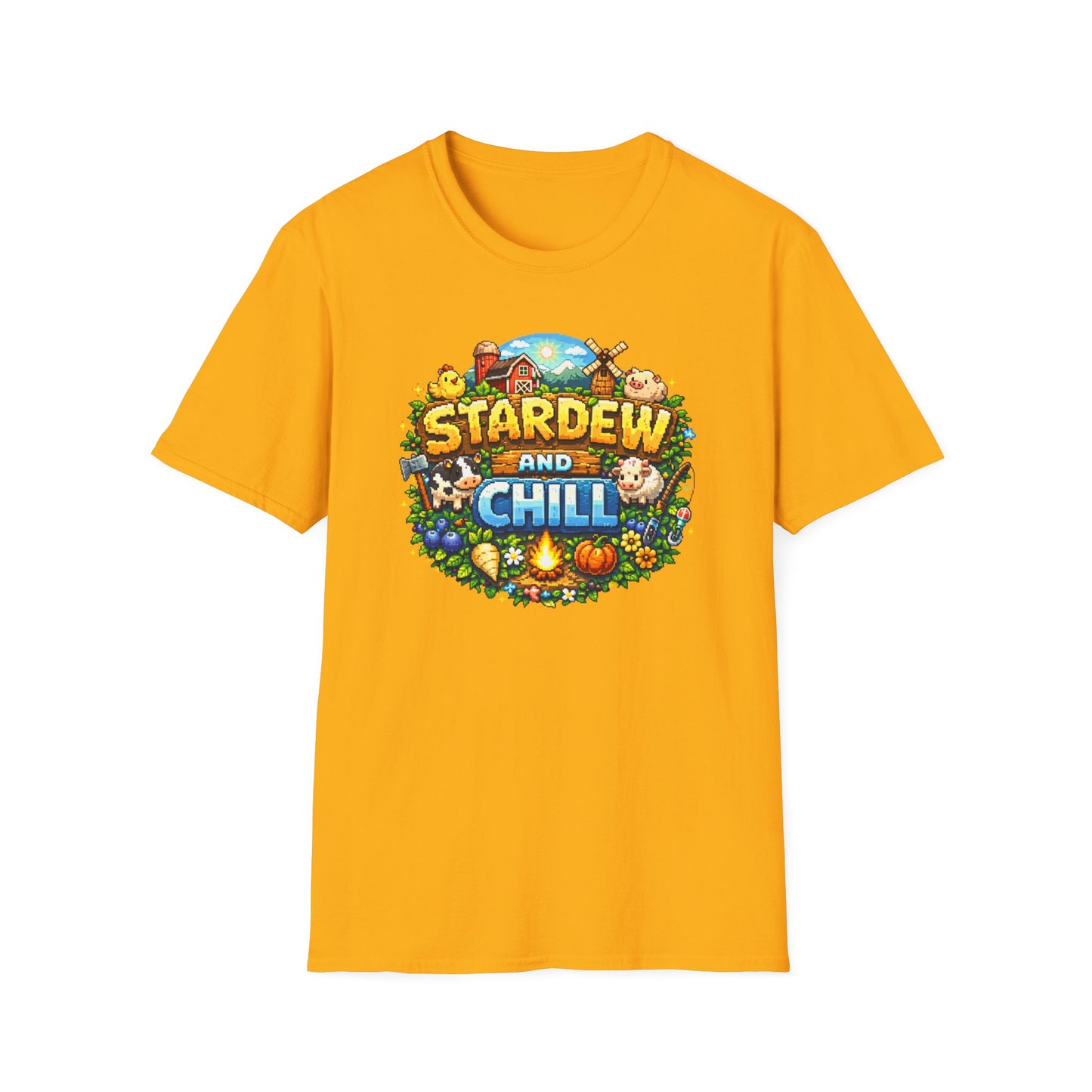 STARDEW AND CHILL - Unisex Soft Style T-Shirt