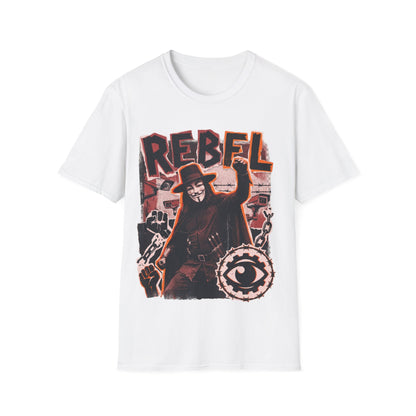 REBEL - ((BIG PRINT)) - Unisex Softstyle T-Shirt