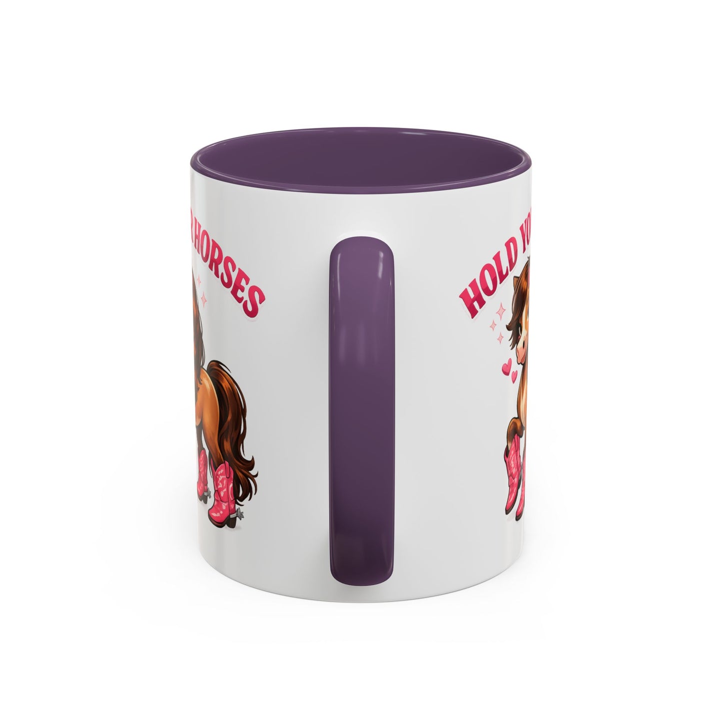 HOLD YOUR HORSES - PINKYPIE - Accent Coffee Mug (11, 15oz)