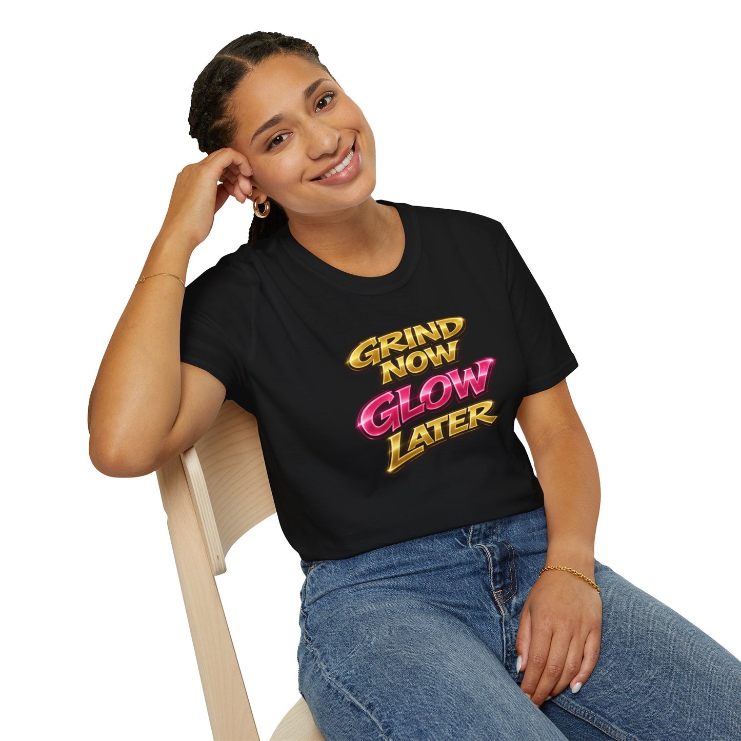 GRIND NOW-GLOW LATER - Unisex Soft Style T-Shirt