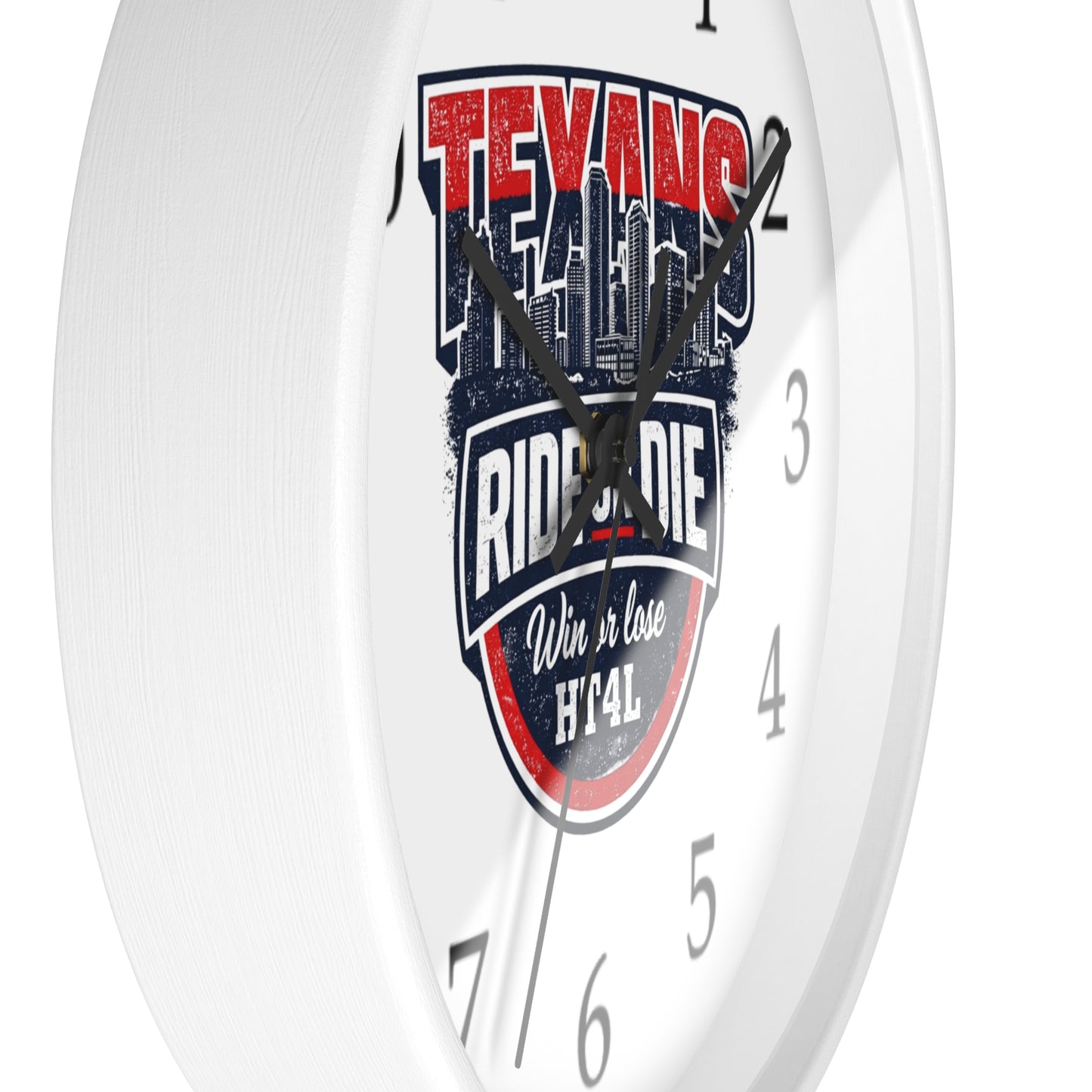Texans Ride or Die Wall Clock | Houston Texans Fan Home Decor