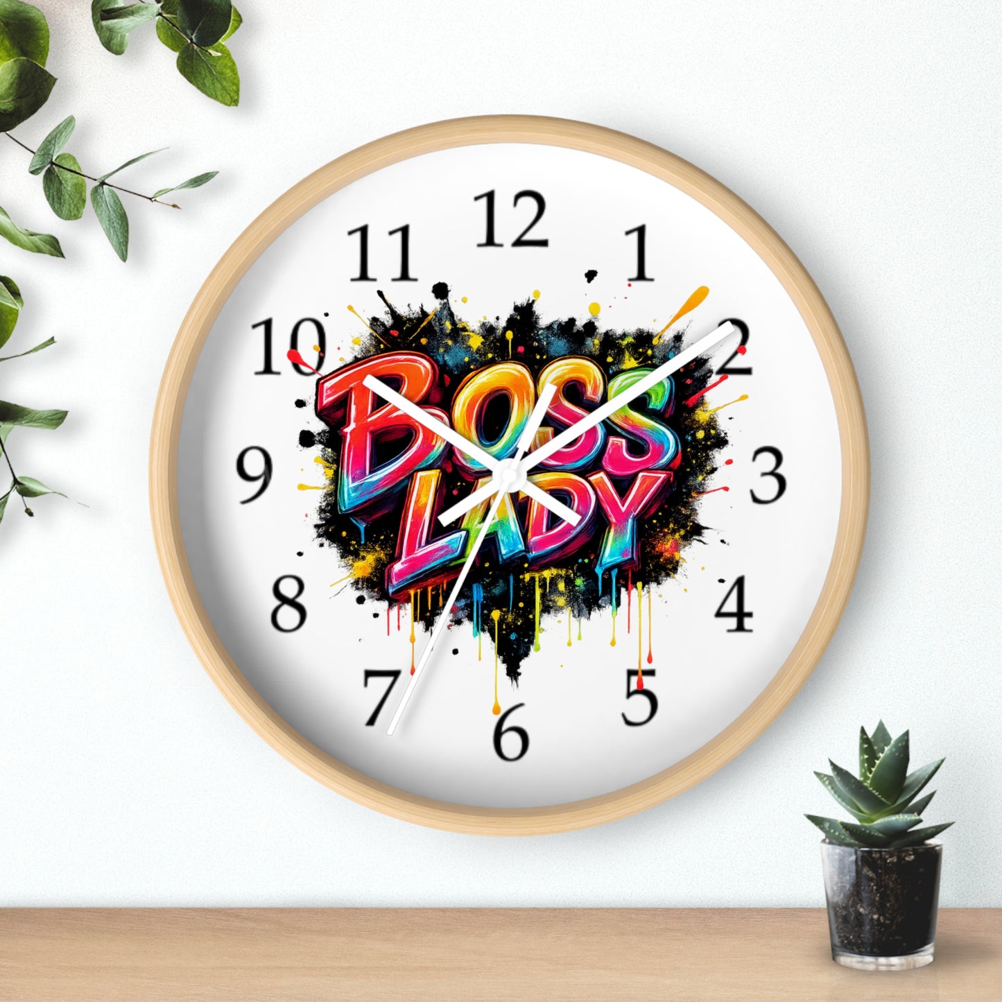 Boss Lady Wall Clock | Empowering Home Decor Gift for Women