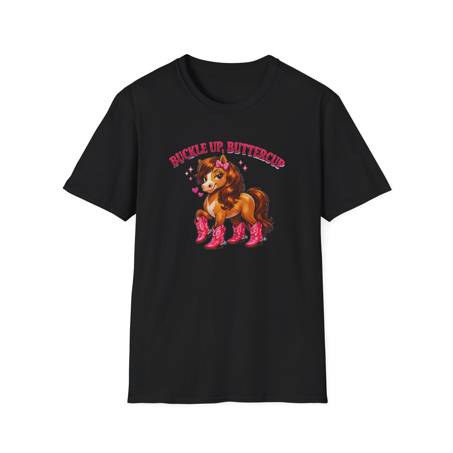 BUCKLE UP BUTTER CUP - Unisex Soft Style T-Shirt
