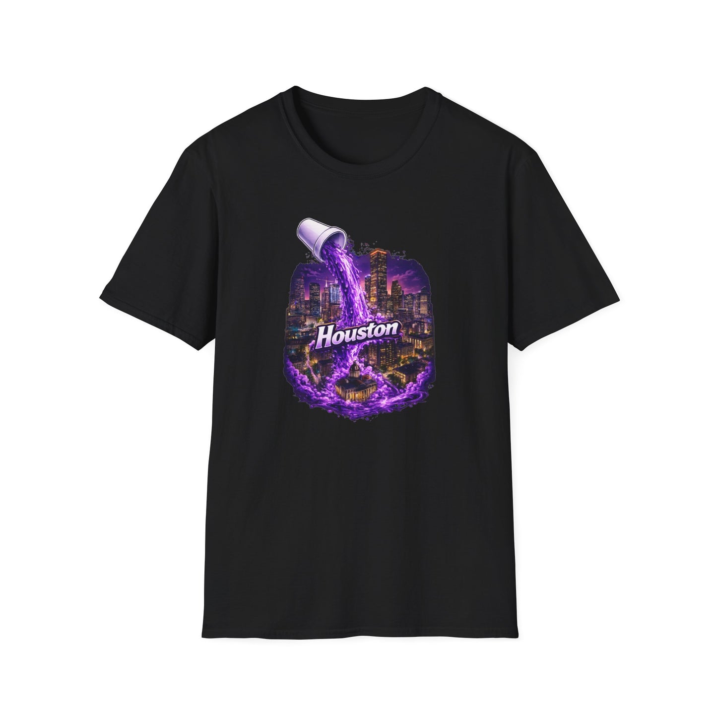 PURPLE HOUSTON - Unisex Soft Style T-Shirt