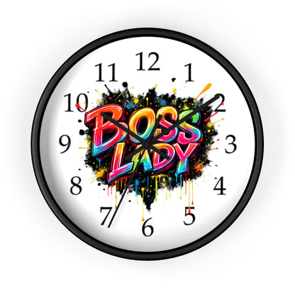 Boss Lady Wall Clock | Empowering Home Decor Gift for Women