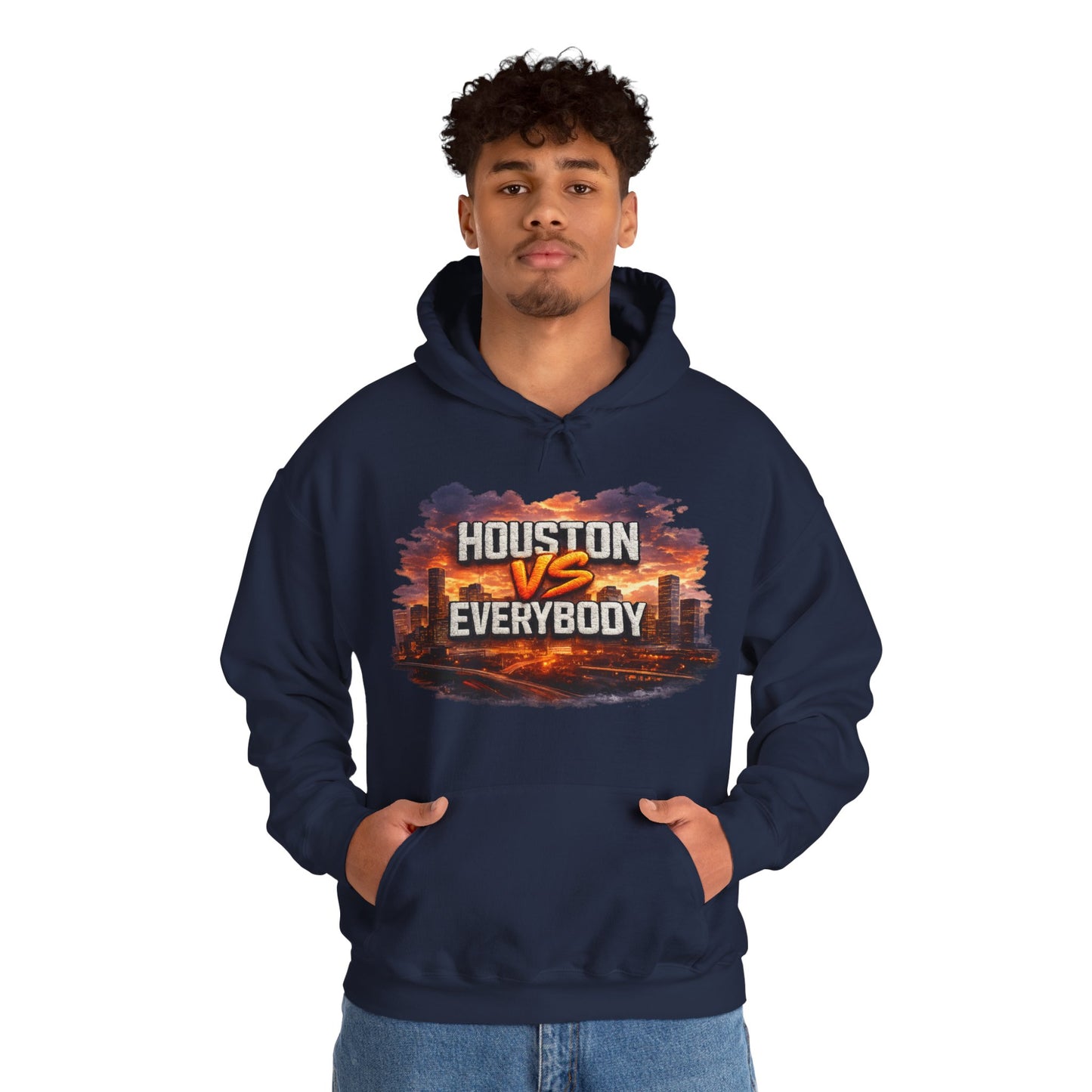 Houston vs Everybody Hoodie | H-Town Skyline Streetwear Pull-Over Hoodie