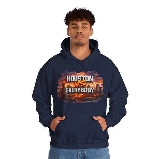 Houston vs Everybody Hoodie | H-Town Skyline Streetwear Pull-Over Hoodie