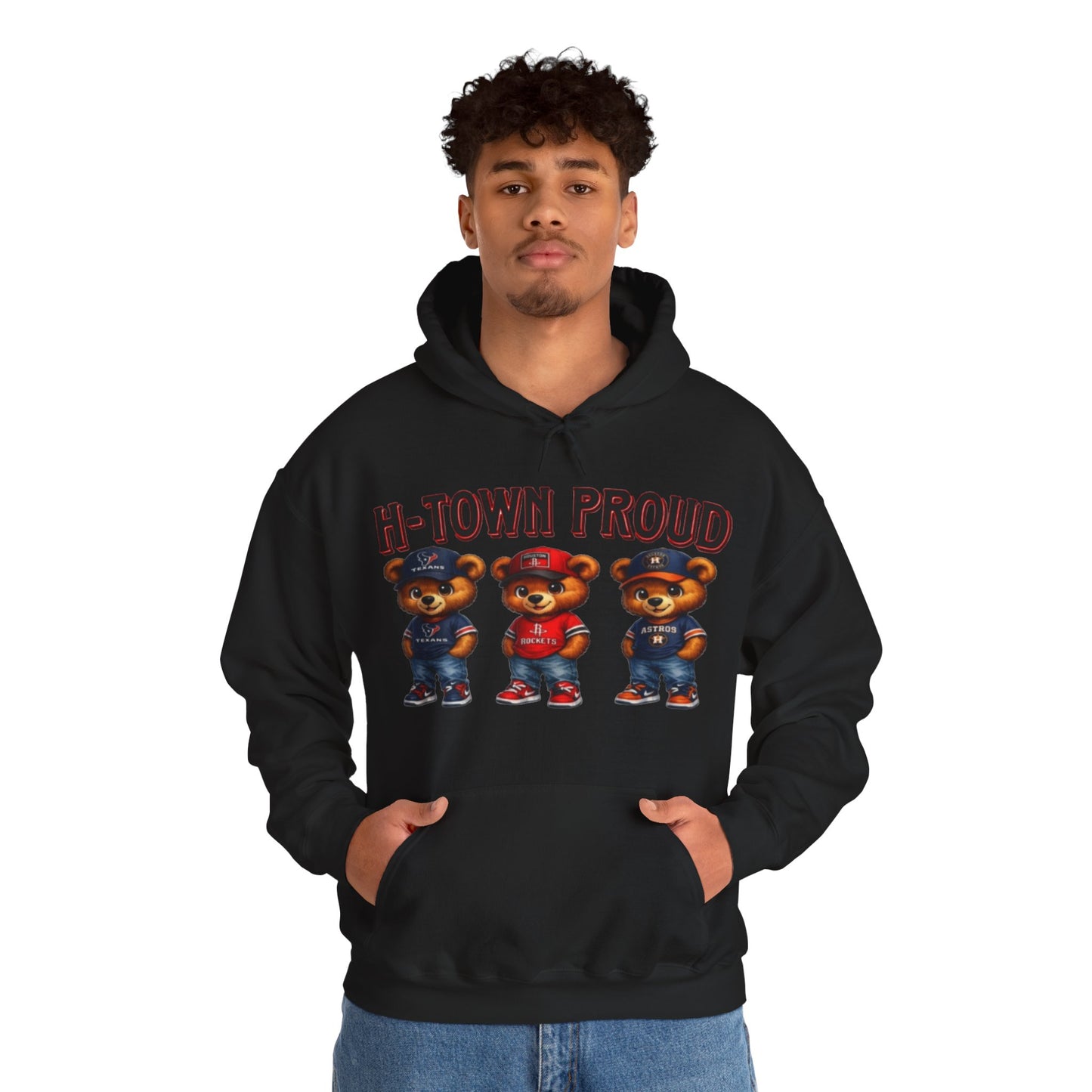 H-Town Proud Bears Hoodie | Houston Pride Graphic Unisex Pull-Over
