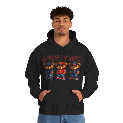 H-Town Proud Bears Hoodie | Houston Pride Graphic Unisex Pull-Over