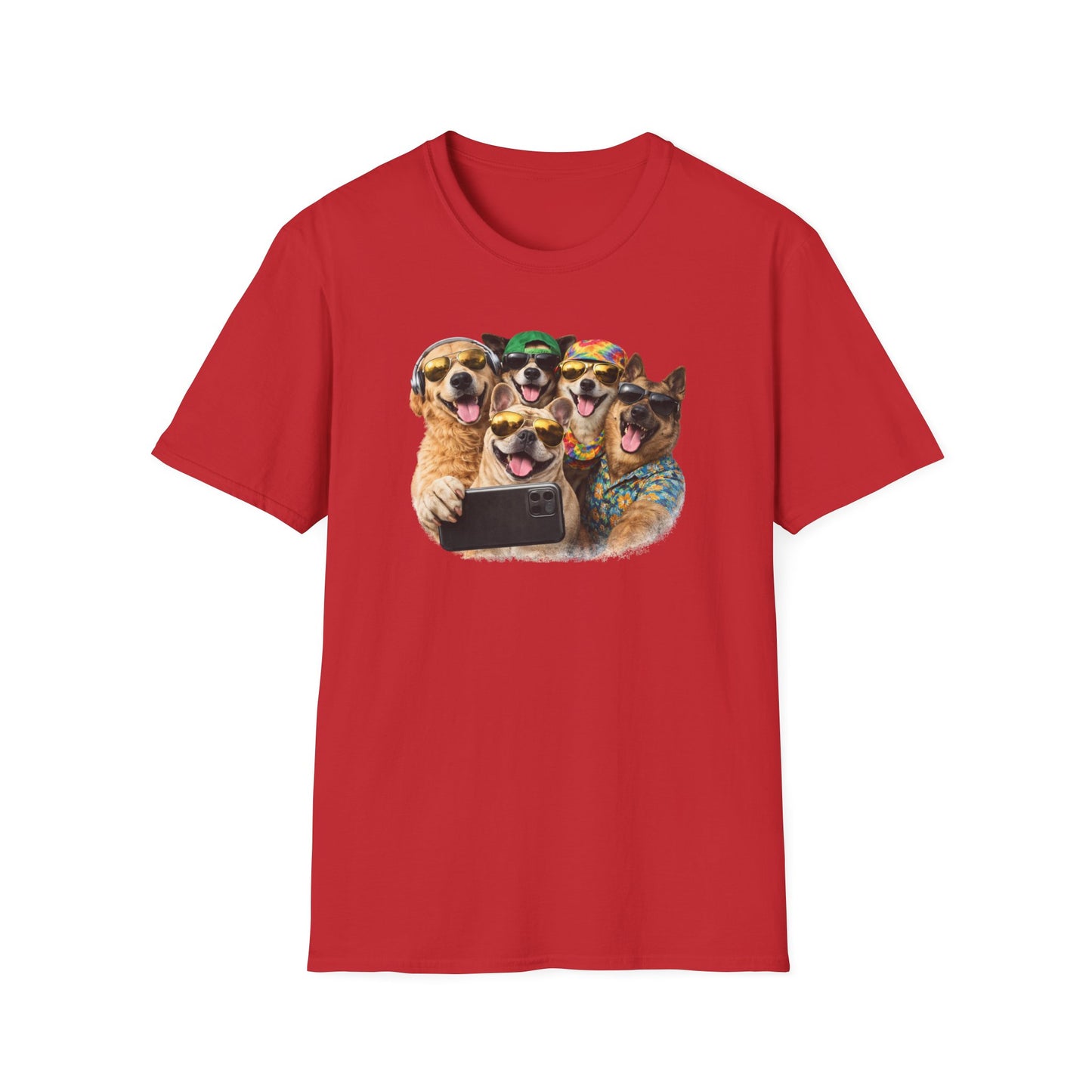 SELFIE TIME - DOG STYLE - Unisex Softstyle T-Shirt