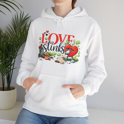 Love Stinks Hoodie | Funny Anti-Valentine Graphic Pull-Over