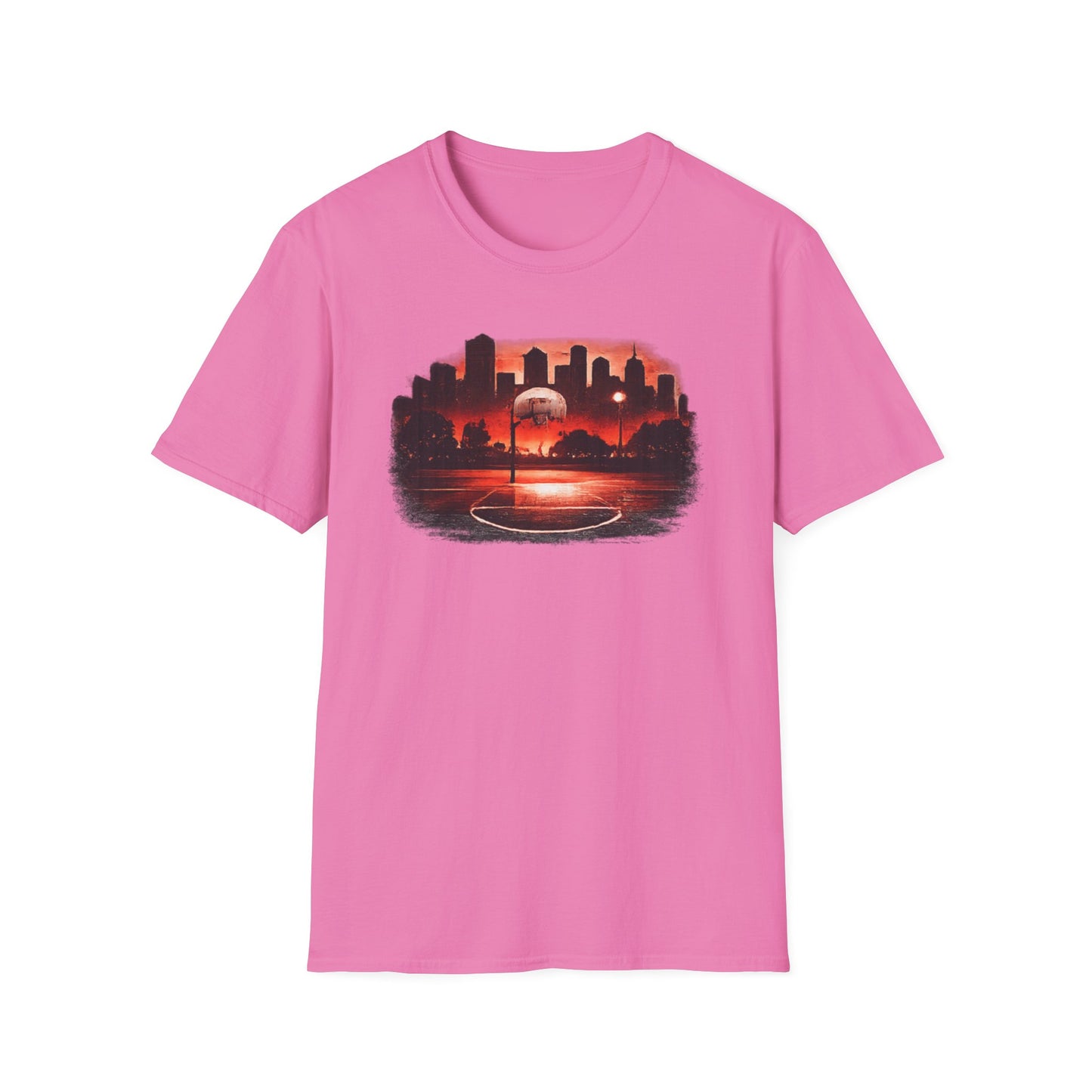 Street B-Ball Court - Unisex Soft Style T-Shirt