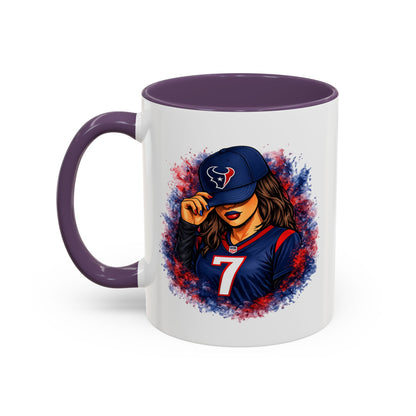 TEXANS GIRL REPPIN - Accent Coffee Mug (11, 15oz)