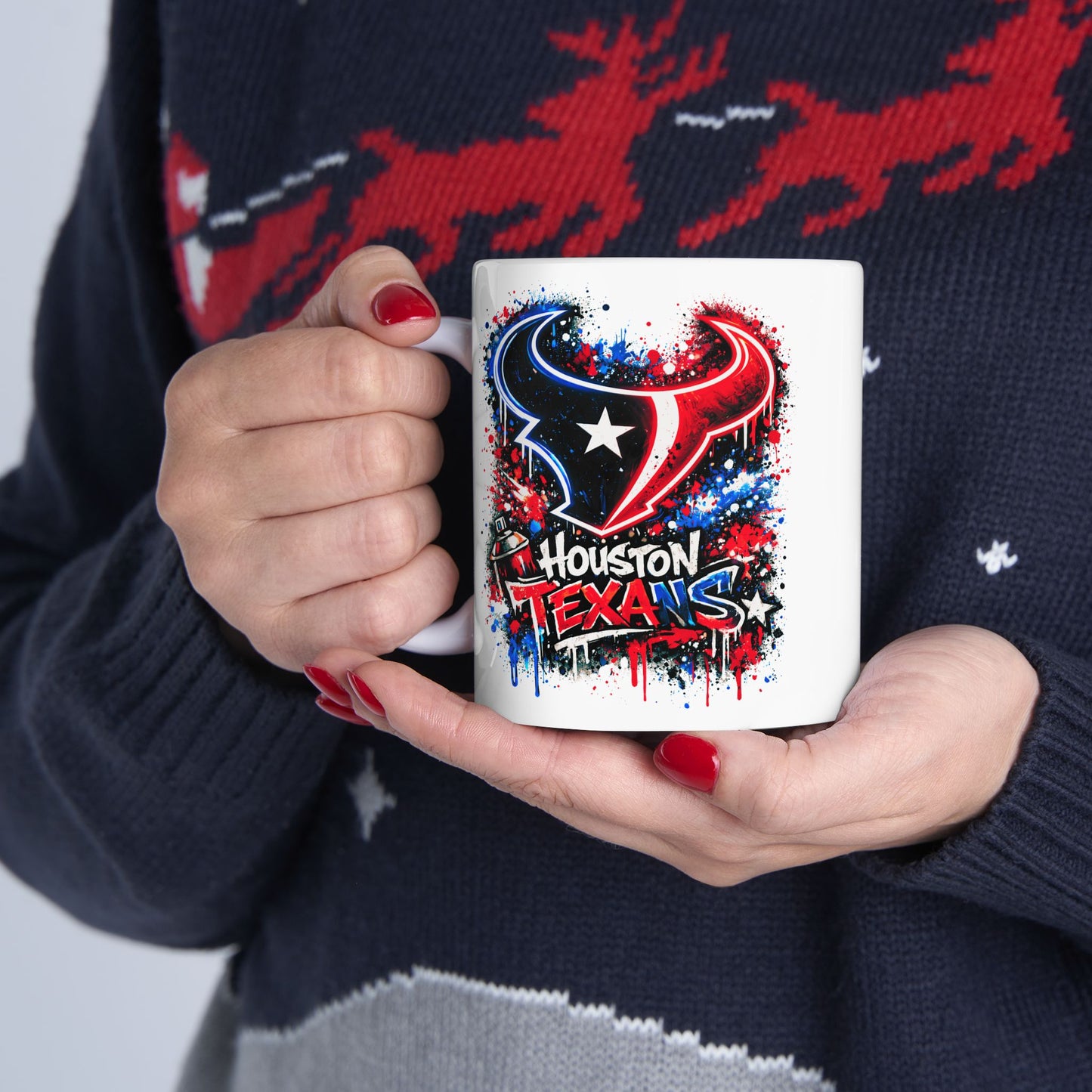 HOUSTON TEXANS - GRAFFITI ART - Ceramic Mug, (11oz, 15oz)