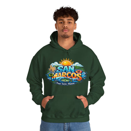 San Marcos Hoodie | Float Swim Repeat Texas River Life Unisex Pull-Over