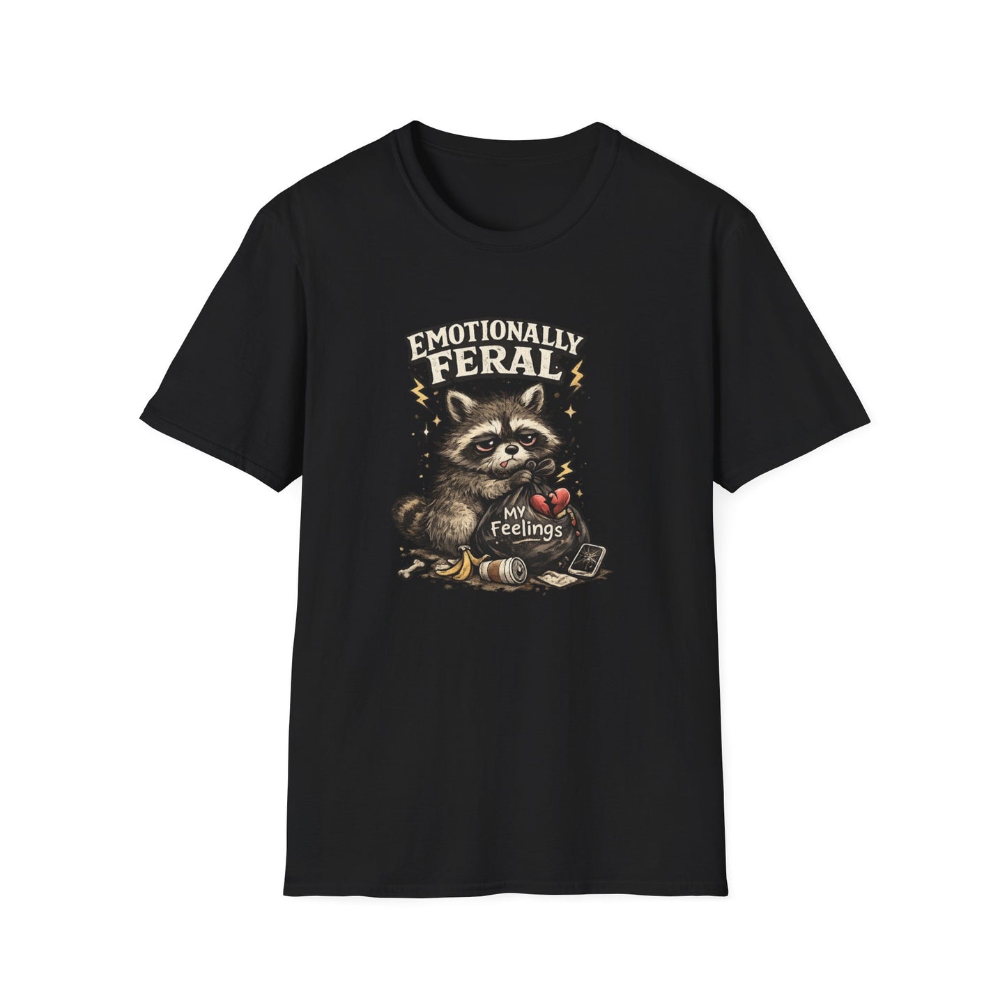 EMOTIONALLY FERAL - Unisex Soft Style T-Shirt