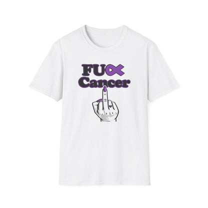 F CANCER - PURPLE RIBBON - Unisex Soft Style T-Shirt