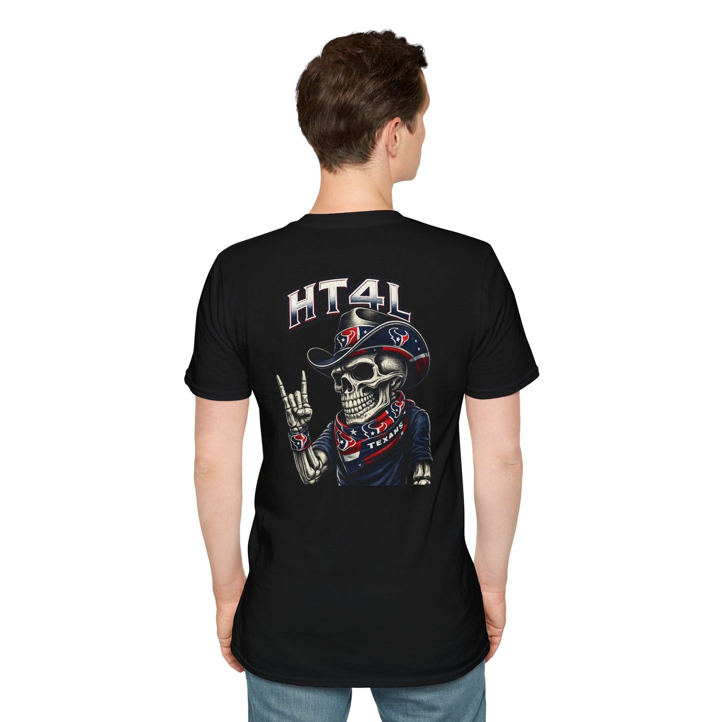 HT4L SKELETON DUDE REP DA H - Unisex Softstyle T-Shirt