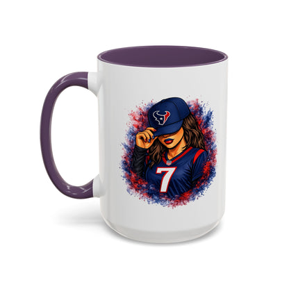 TEXANS GIRL REPPIN - Accent Coffee Mug (11, 15oz)