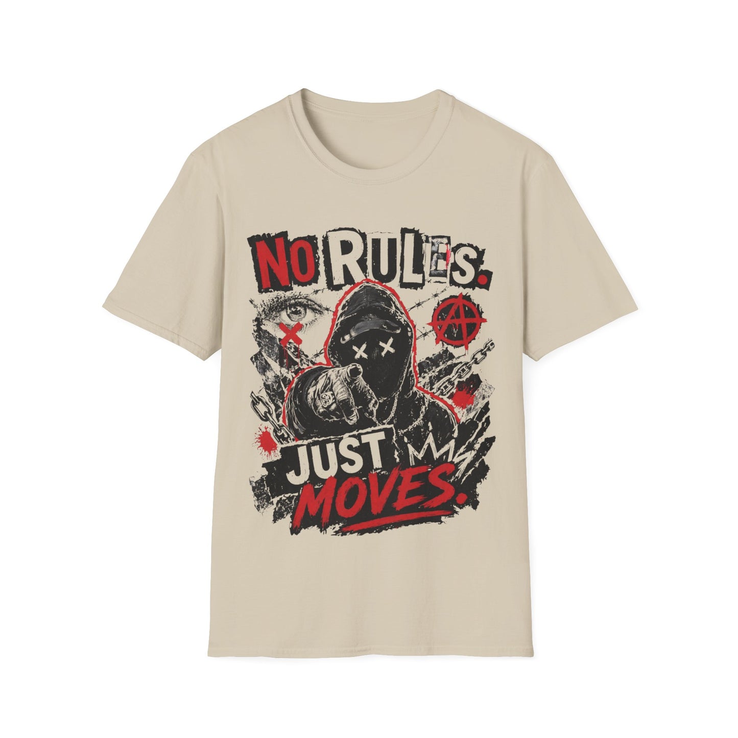 NO RULES-JUST MOVES - ((BIG PRINT)) - Unisex Soft Style T-Shirt