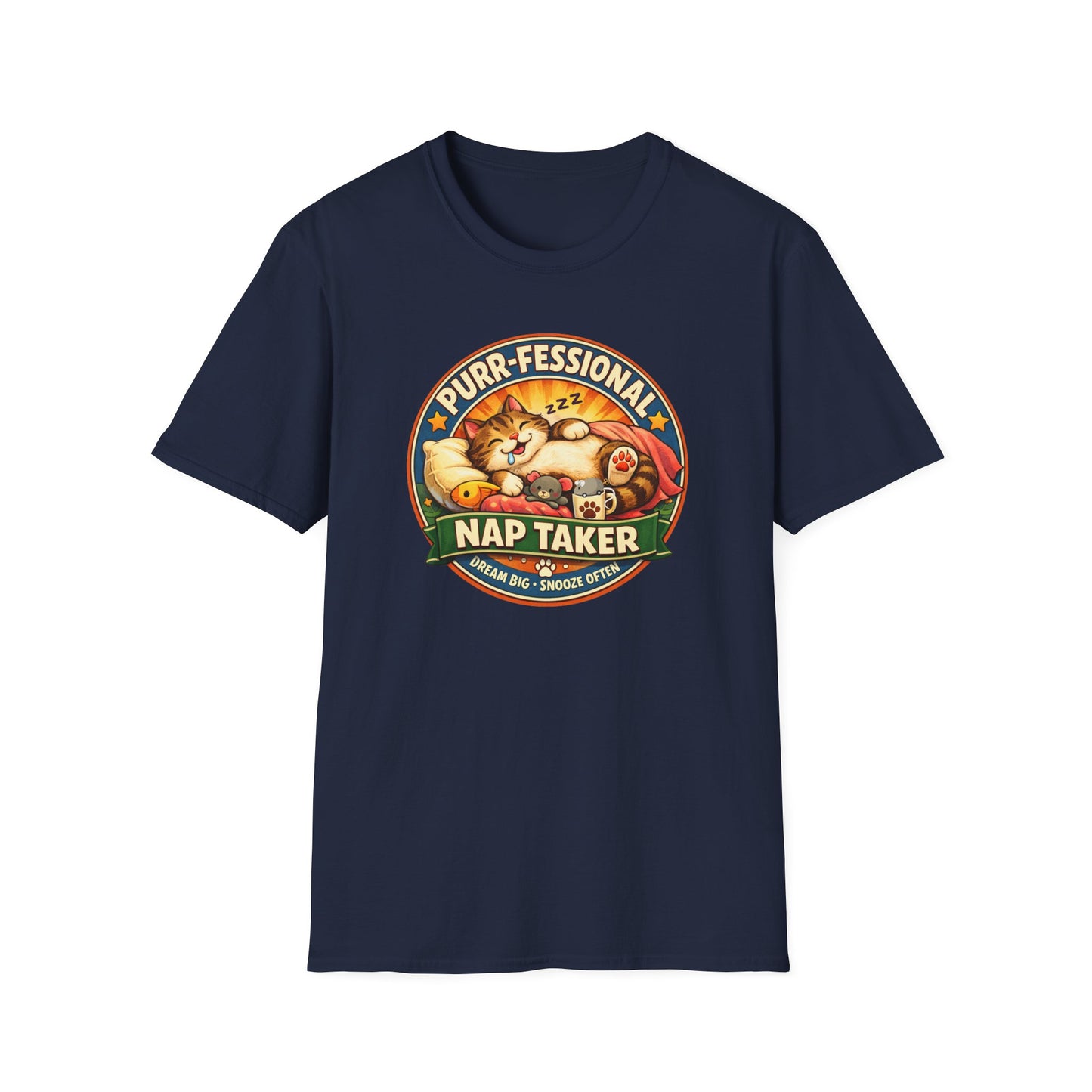 PURR-FESSIONAL NAP TAKER - Unisex Soft Style T-Shirt