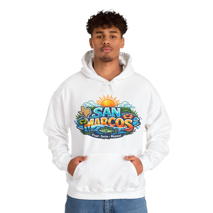 San Marcos Hoodie | Float Swim Repeat Texas River Life Unisex Pull-Over