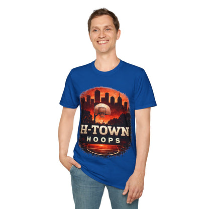 H-TOWN HOOPS - ((BIG PRINT)) -  Unisex Soft Style T-Shirt