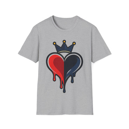 DRIPPING SPLIT HEART - ((BIG PRINT)) Unisex Soft Style T-Shirt
