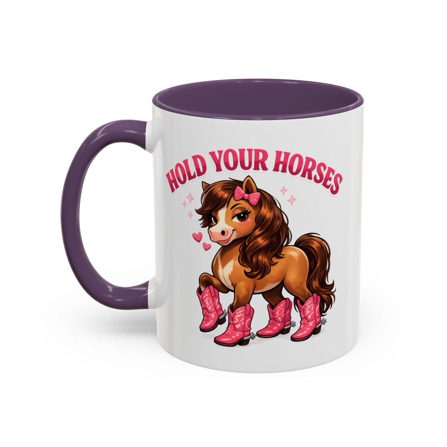 HOLD YOUR HORSES - PINKYPIE - Accent Coffee Mug (11, 15oz)