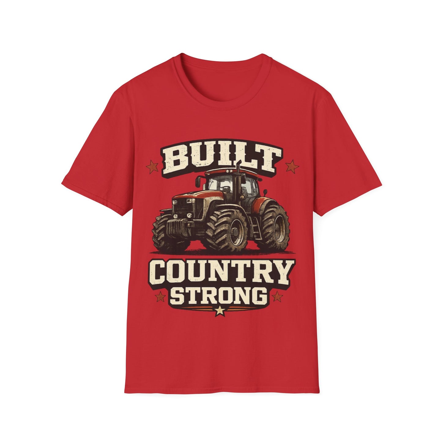 BUILT COUNTRY STRONG - ((BIG PRINT)) - Unisex Soft Style T-Shirt