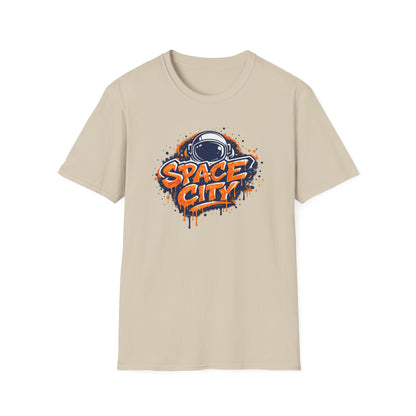 SPACE CITY-GRAFFITI ART - Unisex Soft Style T-shirt