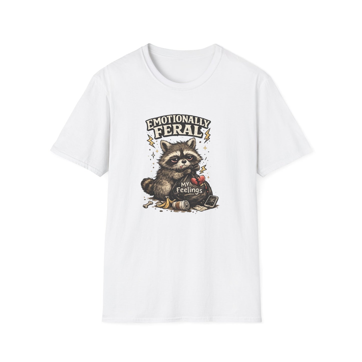 EMOTIONALLY FERAL - Unisex Soft Style T-Shirt